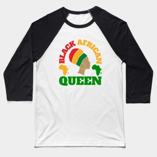 Black African Queen Baseball T-Shirt